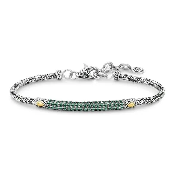 Samuel B. 18K & Sterling Silver Emerald Bracelet