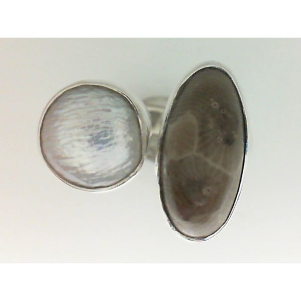 Faceted Opal Moonstone Wedding Ring Band Solid Stone Band Ring