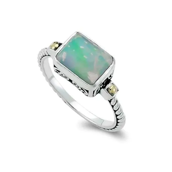 18K & Silver Opal Ring