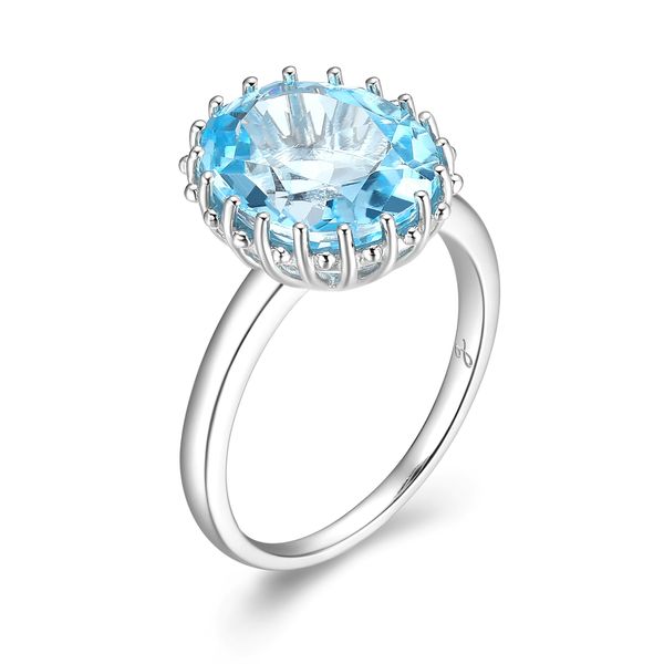 Blue Topaz Ring Image 2 Miner's Den Jewelers Royal Oak, MI