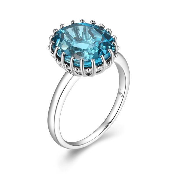 London Blue Topaz Ring Image 2 Miner's Den Jewelers Royal Oak, MI