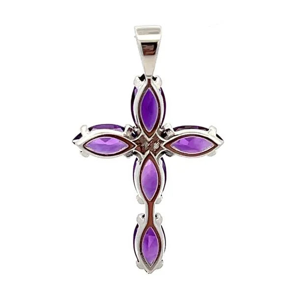 Amethyst Cross Necklace Image 2 Miner's Den Jewelers Royal Oak, MI