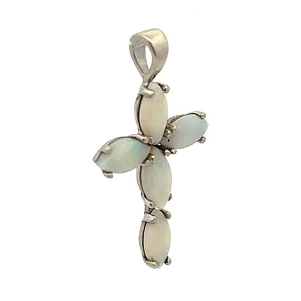 Opal Cross Pendant Image 2 Miner's Den Jewelers Royal Oak, MI