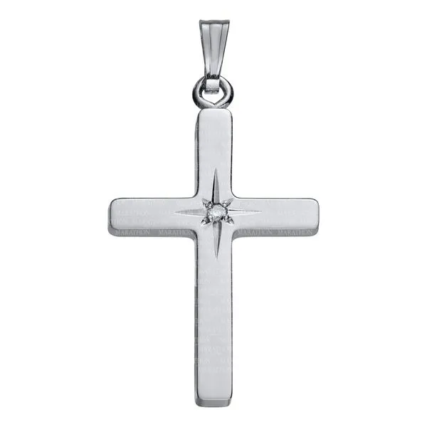 Sterling Silver & Diamond Cross Necklace Miner's Den Jewelers Royal Oak, MI