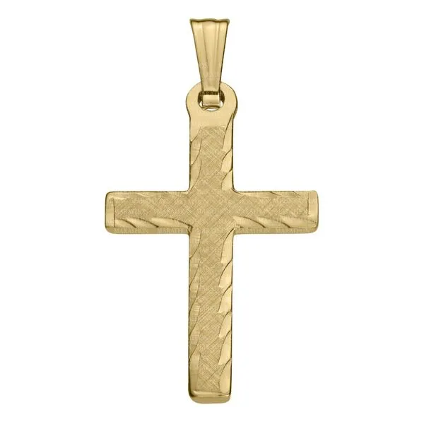 14K Gold Textured Cross