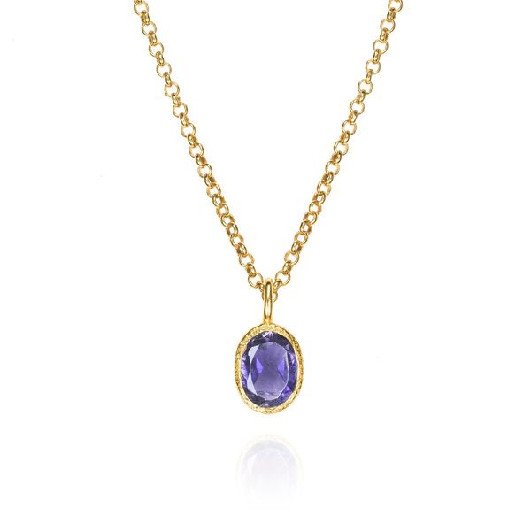 Sapphire Pendant in 18k Gold Vermeil Miner's Den Jewelers Royal Oak, MI