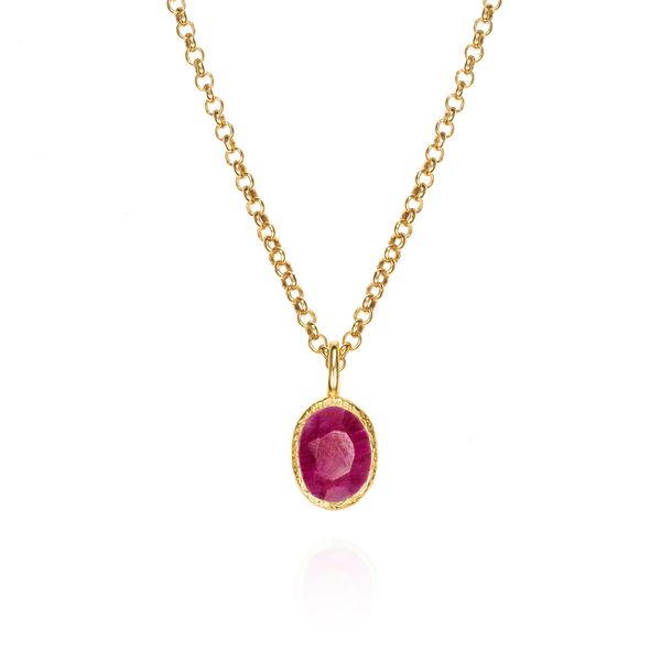 Ruby Pendant in 18k Gold Vermeil Miner's Den Jewelers Royal Oak, MI