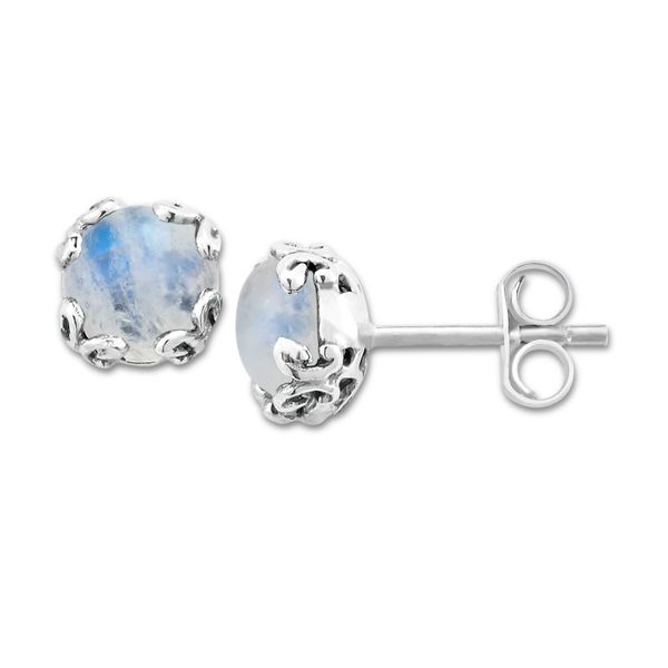 Rainbow Moonstone Glow Stud Earrings Miner's Den Jewelers Royal Oak, MI