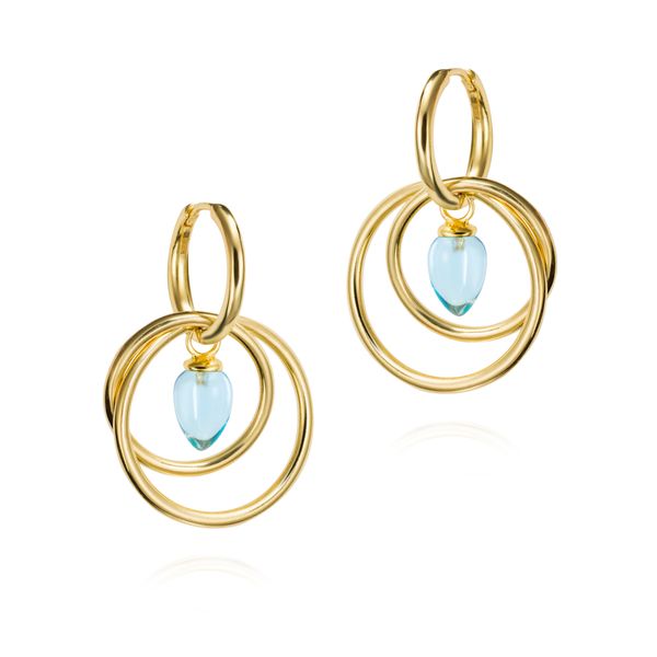 PENDULUM Earrings in Blue Topaz Image 2 Miner's Den Jewelers Royal Oak, MI
