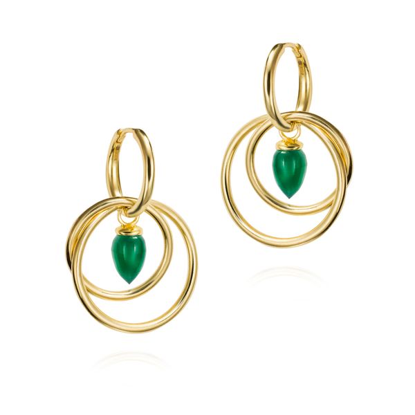 PENDULUM Earrings in Green Onyx Image 2 Miner's Den Jewelers Royal Oak, MI