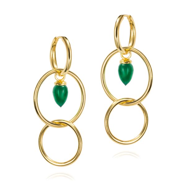 PENDULUM Earrings in Green Onyx Miner's Den Jewelers Royal Oak, MI