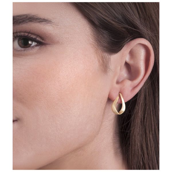 LOVE Earrings in Silver & 18k Gold Vermeil Image 2 Miner's Den Jewelers Royal Oak, MI