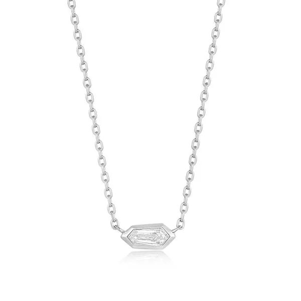 Silver sparkle chain necklace discount