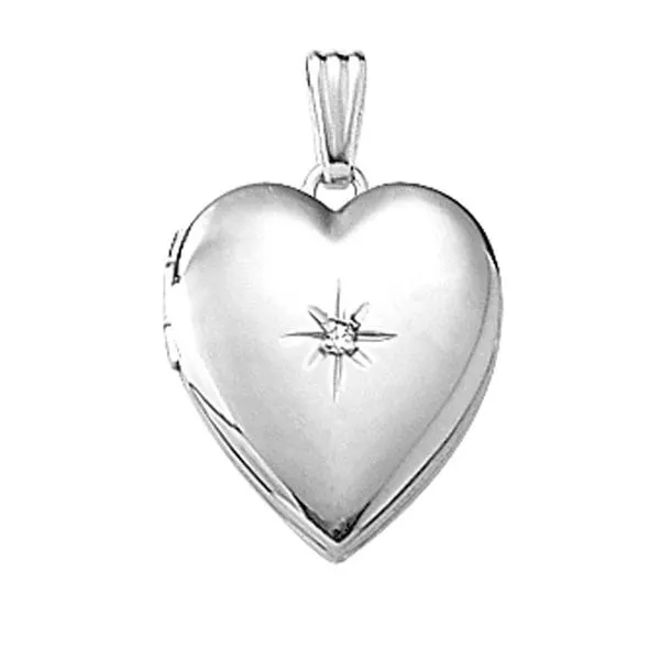 Sterling Silver & Diamond Heart Locket Miner's Den Jewelers Royal Oak, MI