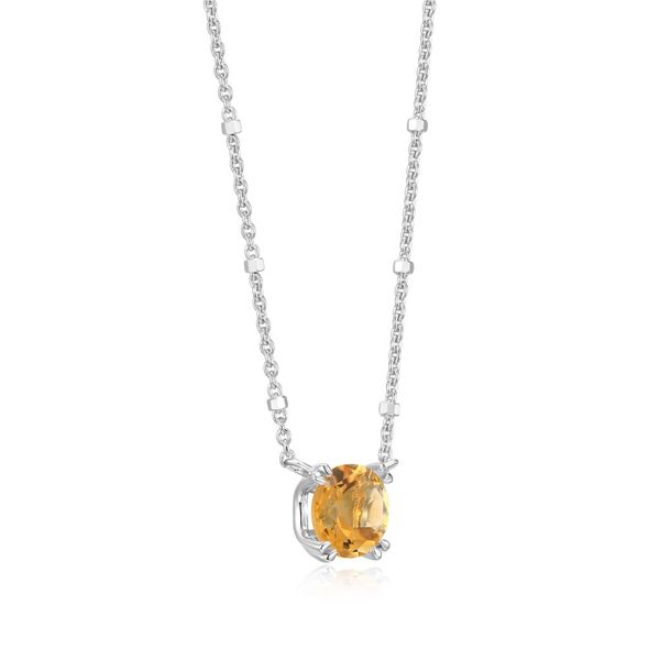 Citrine Sparkle Necklace Image 2 Miner's Den Jewelers Royal Oak, MI
