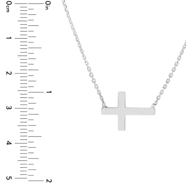 Sideways Mini Cross Adjustable Necklace Image 3 Miner's Den Jewelers Royal Oak, MI