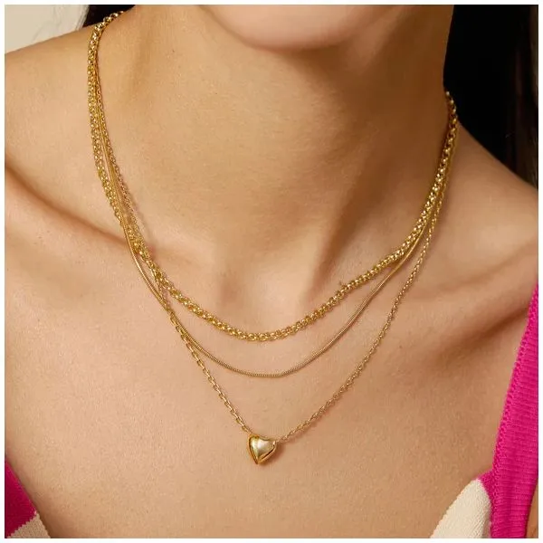 Gold Sweetheart Necklace Image 4 Miner's Den Jewelers Royal Oak, MI