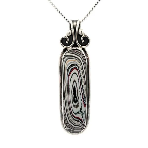 Fordite Pendant - 40 x 13mm Miner's Den Jewelers Royal Oak, MI