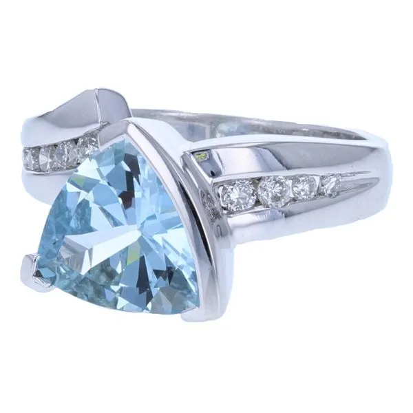 Aquamarine & Diamond Estate Ring similar item image