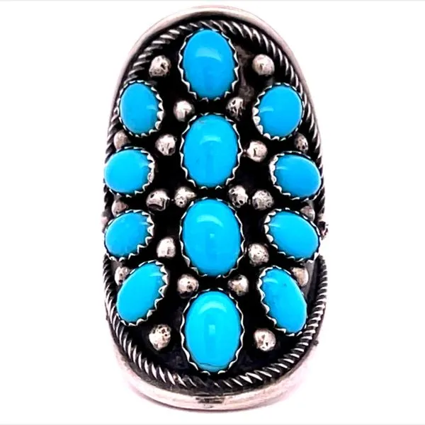 Paul Livingston Native American Turquoise Estate Ring Miner's Den Jewelers Royal Oak, MI