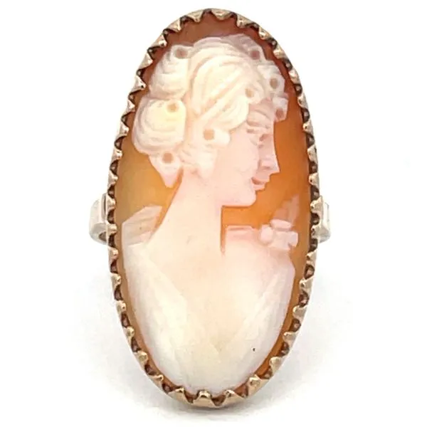 10K Yellow Gold Cameo Estate Ring Miner's Den Jewelers Royal Oak, MI