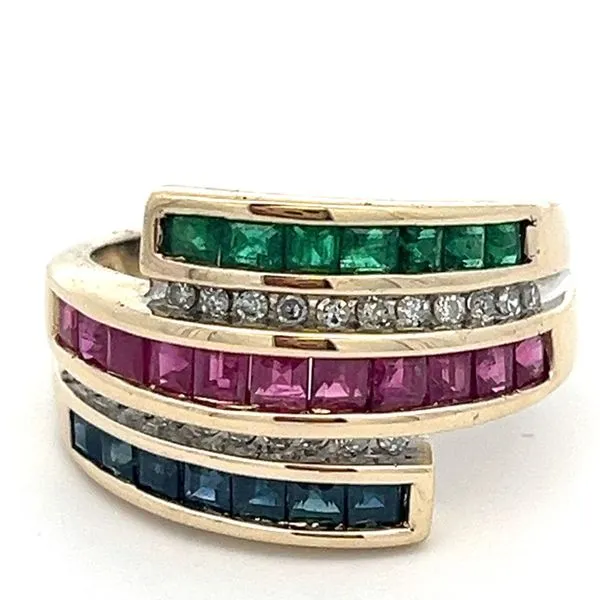Emerald, Sapphire and Ruby Ring Image 2 Miner's Den Jewelers Royal Oak, MI