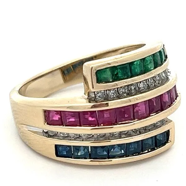 Emerald, Sapphire and Ruby Ring Miner's Den Jewelers Royal Oak, MI