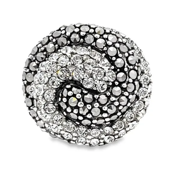 Marcasite and Zirconia Ring Image 2 Miner's Den Jewelers Royal Oak, MI