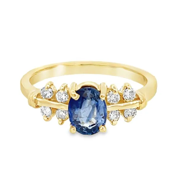 Contemporary Sapphire and Diamond Ring Miner's Den Jewelers Royal Oak, MI