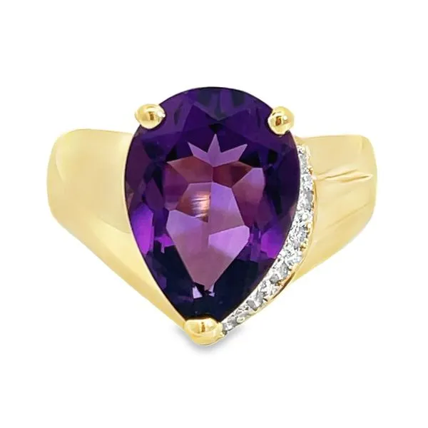 Amethyst and Diamond Ring