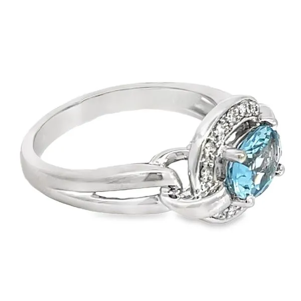Contemporary Aquamarine Ring Image 2 Miner's Den Jewelers Royal Oak, MI