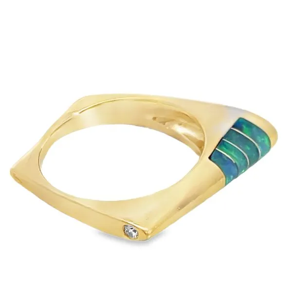 Diamond and Opal Ring