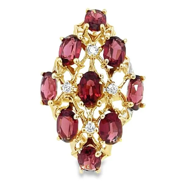 Cluster Garnet Ring
