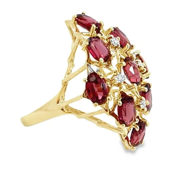 Cluster Garnet Ring