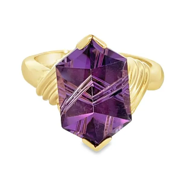 Fantasy Cut Amethyst Ring