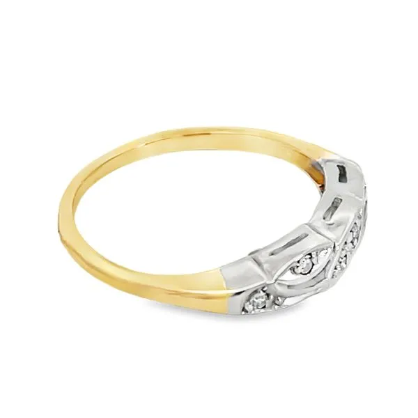 Two-Tone Vintage Diamond Ring Image 2 Miner's Den Jewelers Royal Oak, MI