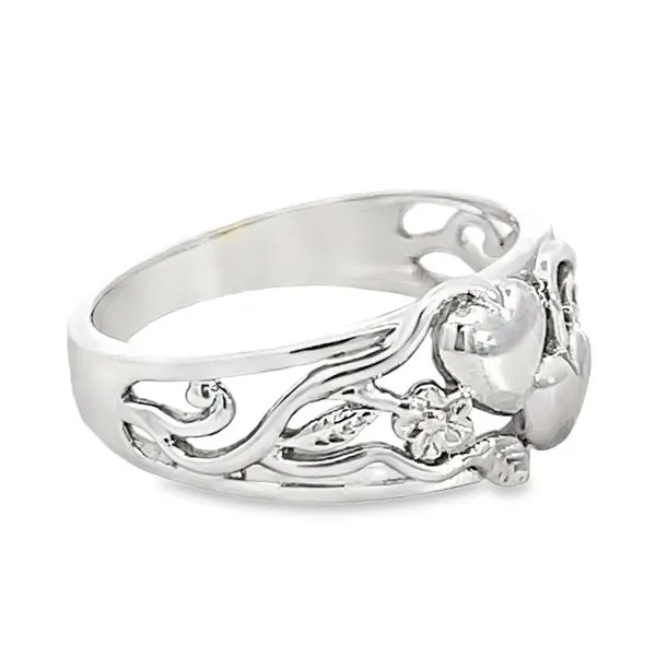 Hearts and Flowers Ring Image 2 Miner's Den Jewelers Royal Oak, MI