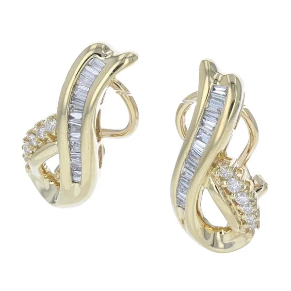 Twisted Diamond Estate Earrings similar item image