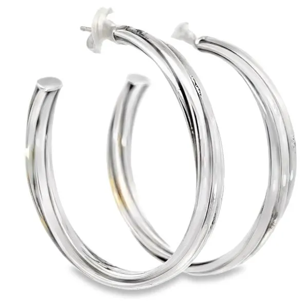 Tiffany & Co Melody Hoop Estate Earrings