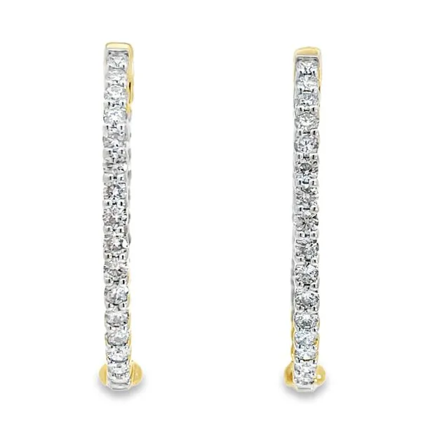 Inside Out Diamond Hoop Earrings