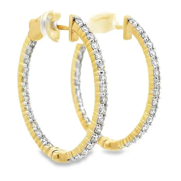 Inside Out Diamond Hoop Earrings