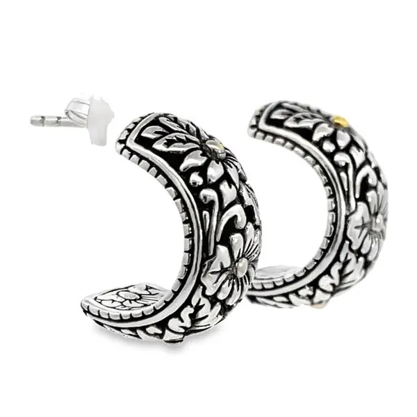 Sterling Silver/18K Hoop Earring Samuel B Image 2 Miner's Den Jewelers Royal Oak, MI