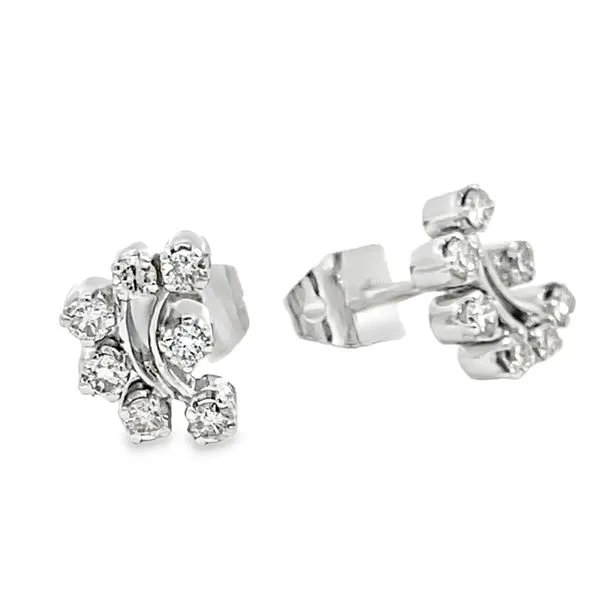 Cluster Diamond Earrings Miner's Den Jewelers Royal Oak, MI