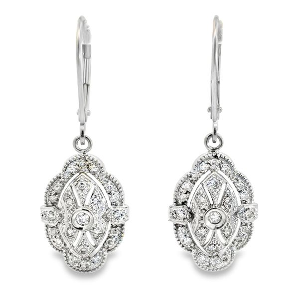 Vintage Style Diamond Estate Earrings Miner's Den Jewelers Royal Oak, MI