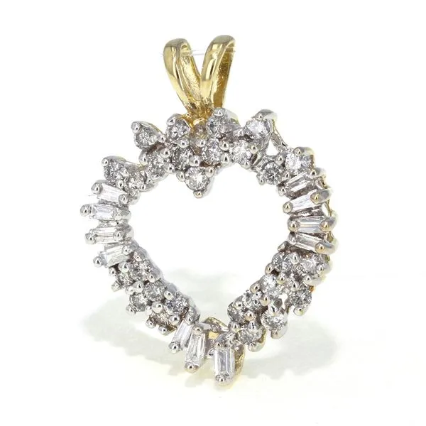 14K Gold & Diamond Heart Estate Pendant similar item image