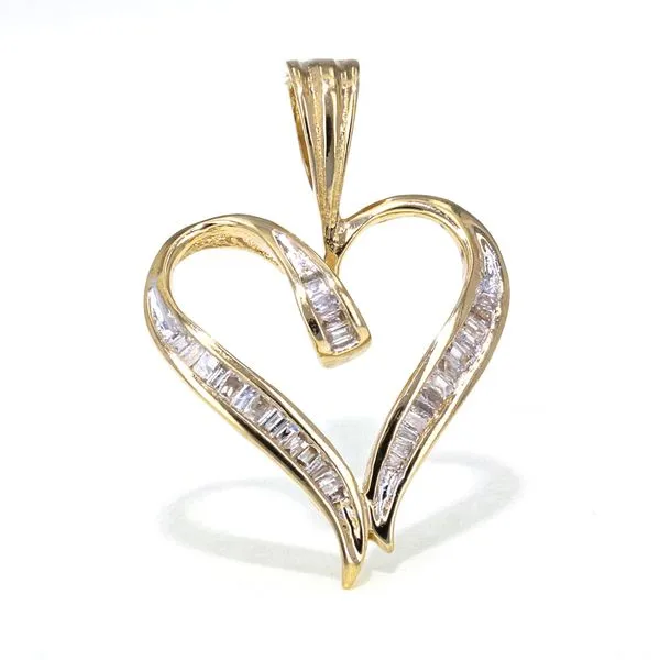 14K Estate Gold & Diamond Heart Pendant Miner's Den Jewelers Royal Oak, MI