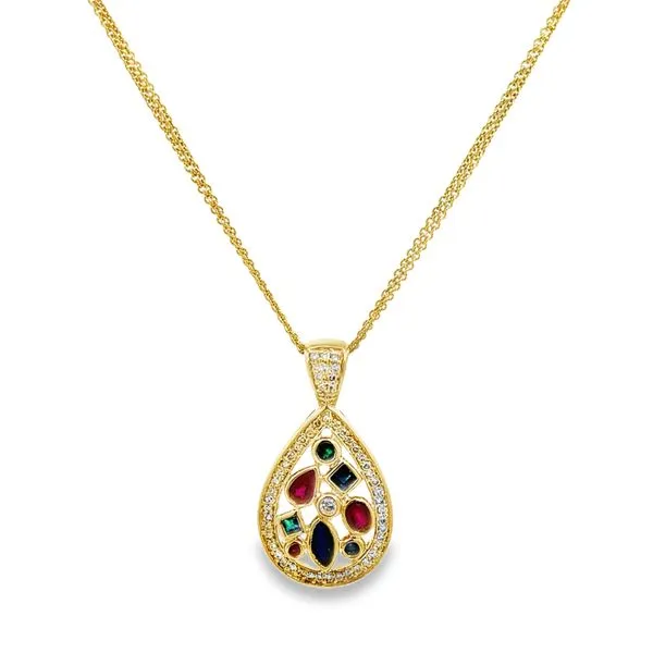 Diamond & Gemstone Estate Pendant Image 2 Miner's Den Jewelers Royal Oak, MI