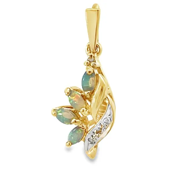Opal & Diamond Estate Pendant Miner's Den Jewelers Royal Oak, MI