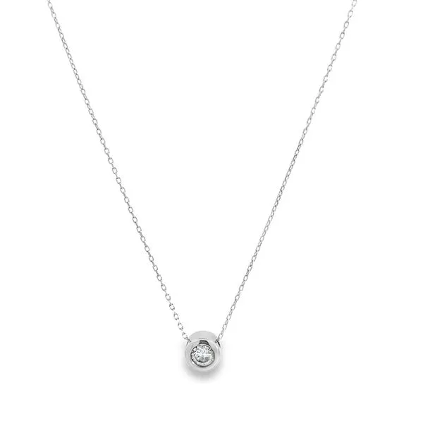 bezeled diamond pendant