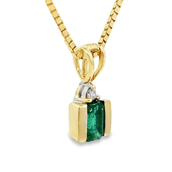 Emerald and Diamond Pendant